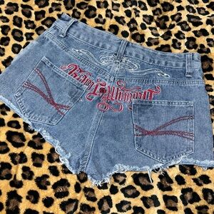Jean Shorts with Embroidered Details